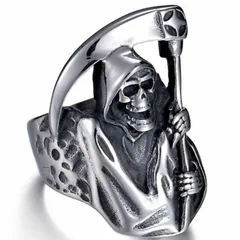 Retro Unisex Skull Ring For Men And Women In Silver Zinc Alloy With Antique Silver Plated Electroplated Finish