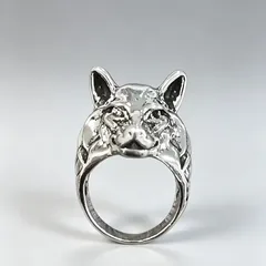 Retro Wolf Open Ring For Unisex Featuring Electroplated Zinc Alloy Material 3