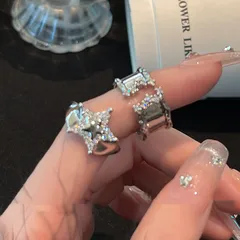 Rhinestone XINGX Ring Female High-Grade Zircon Special-Interest Design Ring Personality Ins Unisex Style Open Ring Fashion 4