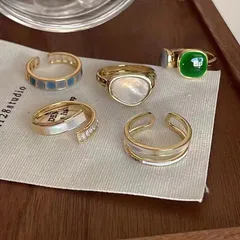 Ring Design Sense High Sense Women's Fashionable Cold Style Niche Japanese Style Light Luxury  Instagram Emerald Finger 2
