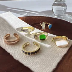 Ring Design Sense High Sense Women's Fashionable Cold Style Niche Japanese Style Light Luxury  Instagram Emerald Finger 3