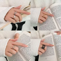 Ring Women's Ins Style Niche High-end Light Luxury Opening Ring  Cute Ring Couple's Ring Adjustable 2