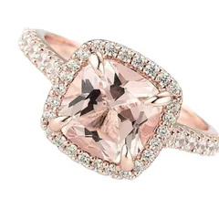 Luxurious Rose Gold Square Ring For Women Featuring Zircon Inlay Made Of Alloy 5