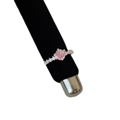 Rose Pattern Women’s Metal Ring In Purple With Zircon Inlay, Featuring Electroplated Finish For Elegant Style 5
