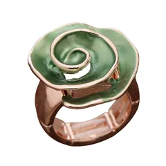 Rose Red Adjustable Ring For Women In Zinc Alloy Featuring Enamel Craftsmanship 5