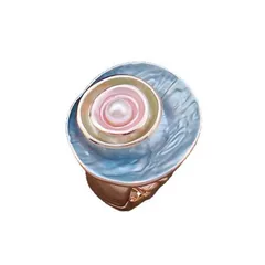 Rose Red Flowers Ring For Women In Zinc Alloy With Golden Plated Finish Featuring Enamel And Imitation Pearl Inlay 5