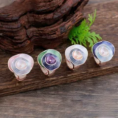 Rose Ring For Women In Rose Red Zinc Alloy Featuring Enamel Craftsmanship