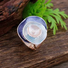 Rose Ring For Women In Rose Red Zinc Alloy Featuring Enamel Craftsmanship 4