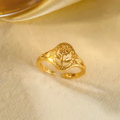 Rose For Women Copper Alloy Ring With White K Plated Finish 0.03µm-0.05µm Featuring Bezel Setting 2