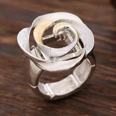 Rose For Women Gold Rings Made Of Zinc Alloy Featuring Enamel Craftsmanship 3