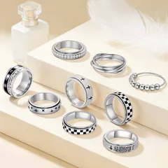 Rotatable Rings For Stylish Jewelry Accessories Featuring Unique Craftsmanship 2