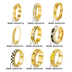 Rotatable Rings For Stylish Jewelry Accessories Featuring Unique Craftsmanship 4