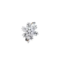 Rotatable Snowflake Fidget Ring For Women In Titanium Steel With 18K Real Gold Plating And Zircon Inlay, PVD Coated Anxiety Jewelry 5