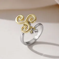 Rotatable Spiral Copper Fidget Ring For Women, Anxiety Jewelry With Sweet Style