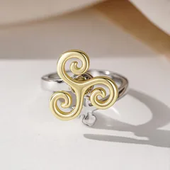 Rotatable Spiral Copper Fidget Ring For Women, Anxiety Jewelry With Sweet Style 3