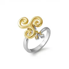 Rotatable Spiral Copper Fidget Ring For Women, Anxiety Jewelry With Sweet Style 5
