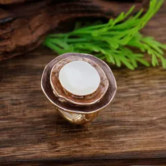 Round Adjustable Ring For Women In Rose Red Zinc Alloy Featuring Enamel Craftsmanship 2