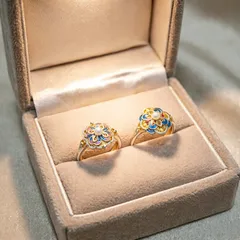 Round Alloy Ring For Women Featuring Artificial Pearl Inlay With 0.03µm Coating Thickness And Enamel Craft 2
