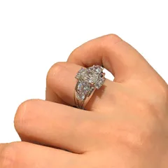 Round Copper Ring For Women With Electroplated Gold Plating And Zircon Inlay, Elegant Gold Color 5