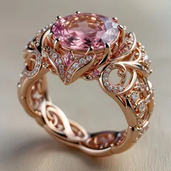 Round Gold Alloy Ring For Women Featuring Zircon Inlay, Elegant And Stylish Jewelry Accessory