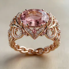 Round Gold Alloy Ring For Women Featuring Zircon Inlay, Elegant And Stylish Jewelry Accessory 3