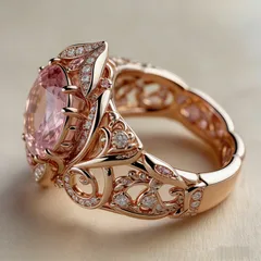 Round Gold Alloy Ring For Women Featuring Zircon Inlay, Elegant And Stylish Jewelry Accessory 4