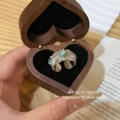 Round Open Ring For Unisex Featuring New Style Design In Alloy Material With Electroplated Finish And Rhinestone Inlay 3