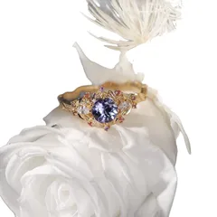 Round Open Ring For Women With Carving Design, Electroplated Copper Featuring Zircon Inlay 4