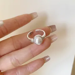 Round Open Ring For Women In Alloy With Electroplated Gold Finish, 0.03µm Coating Thickness, Featuring Stone Texture 5