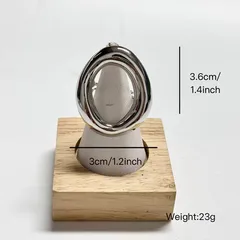 Round Open Rings For Women In Simple Style, Silver Alloy With Real Gold Plated Electroplated Finish 2