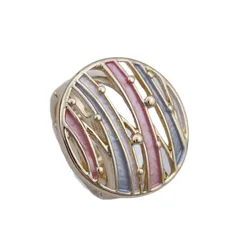 Round Rose Red Enamel Ring For Women In Zinc Alloy 5
