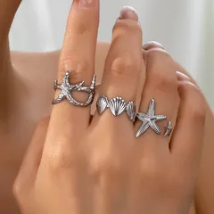 Scallop Ring For Women In Golden Plated Iron Featuring Electroplating And Handmade Craftsmanship 5