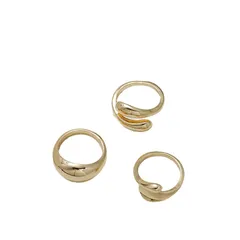 Semi-hosted   Explosions Niche Metallic Glazed Ring Suit Exaggerated Geometry Advanced Ring Ring Ring 5