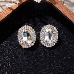 Shiny Crystal Embedded Ring Street Stall Online Store Hot Sale High Fashion Alloy Geometric Pattern Vintage Style Women's Ring 2