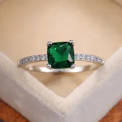 Shiny Zircon Ring For Women Featuring Inlay Design, 1 Piece 2