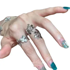 Silver Plated Alloy Leaves Ring For Women Featuring Electroplated Finish In Elegant Silver 5