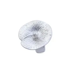 Silver Plated Zinc Alloy Flowers Ring For Women With Enamel Craftsmanship In Silver 5
