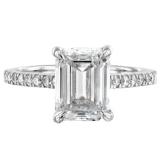 Luxurious Silver Rectangle Ring For Women In Alloy With Zircon Inlay 5