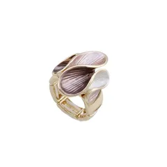 Simple Style Blue Flowers Ring For Women In Zinc Alloy With Enamel Craftsmanship 5
