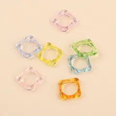 Solid Color Lake Blue Ring For Women In One Size, Featuring IG Style Design 4