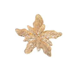 Simple Style Flowers Open Ring For Women In Gold Zinc Alloy With Electroplated Finish 5