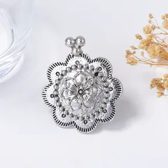 Simple Style Flowers Ring For Women Made Of Zinc Alloy, Perfect For Daily Wear 2
