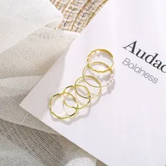 For Women Vintage Style Silver Alloy Ring Featuring Electroplated Design Without Inlaid Material 3