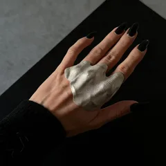 Simple Style Geometric Rings For Women In Silver Zinc Alloy With Electroplated Finish