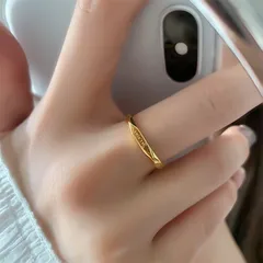 Simple Style Gold Band Ring For Unisex, Made Of Titanium Steel With Waterproof Non Tarnish Craft 2