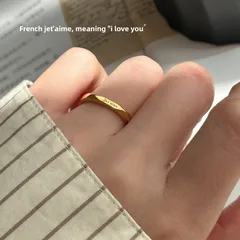 Simple Style Gold Band Ring For Unisex, Made Of Titanium Steel With Waterproof Non Tarnish Craft 4