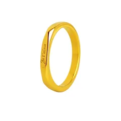 Simple Style Gold Band Ring For Unisex, Made Of Titanium Steel With Waterproof Non Tarnish Craft 5