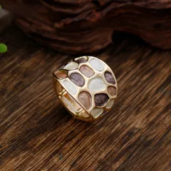 Simple Style Oval Silver Ring For Women In Zinc Alloy With Enamel Finish 2