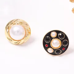 Simple Style Round White Zinc Alloy Ring For Women With Electroplated Finish And Imitation Pearl Inlay 4
