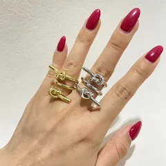 Simple Style Silver Alloy Band Ring For Women With Electroplated Finish Featuring Elegant Knot Design